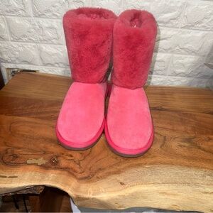 Koolaburra by UGG Pink‎ Suede Faux-Fur Winter Boots | Size 4